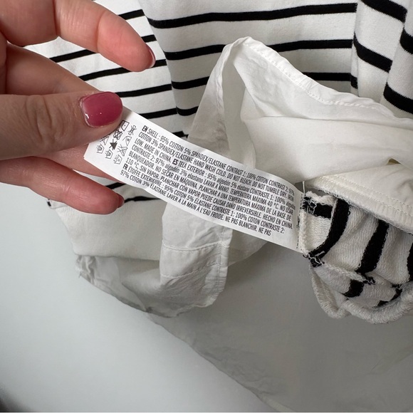 English Factory Mixed Media Black and White Top - Picture 6 of 7